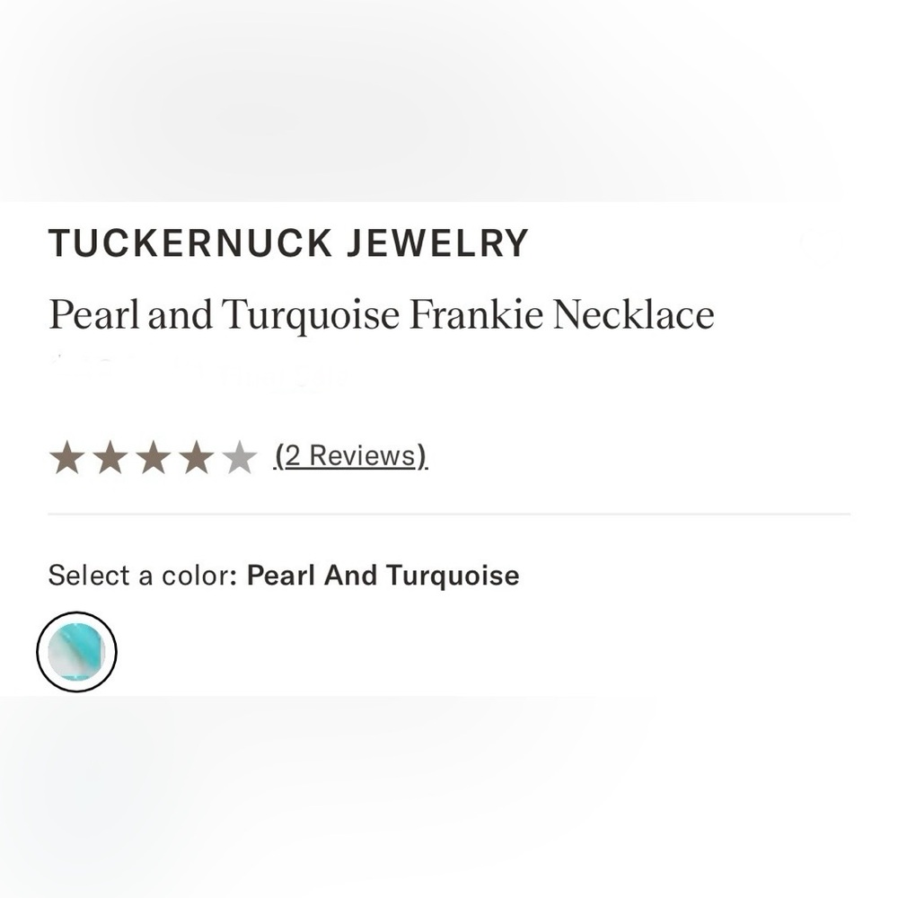 Tuckernuck Collection | Pearl & Turquoise Frankie Necklace | New - Picture 5 of 6